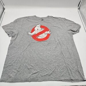 Mad Engine Ghostbusters T Shirt Mens 3X Gray Slimer Iconic Logo Tee